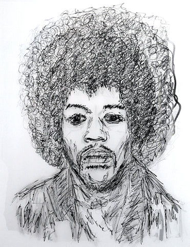 Jimi Hendrix Kinetic Karicature