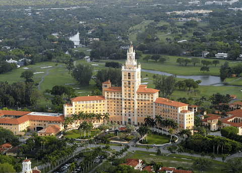 Biltmore Hotel, Coral Gables, Florida Aerial in 3D