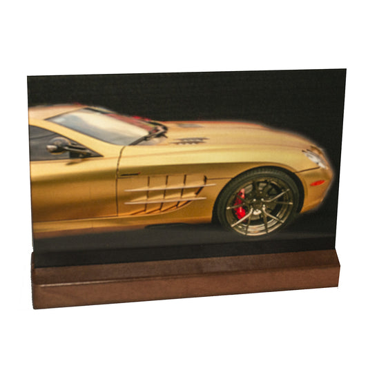 Mercedes McLaren in 3D  : Mini on Laquered Wood Plinth